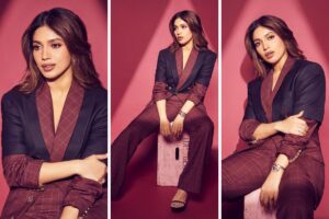 Read more about the article Bhumi Pednekar dripped luxe elegance in a checkered pantsuit