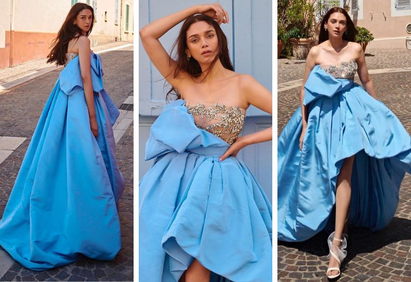 Aditi Rao Hydari in Oscar de la Renta at Cannes 2023