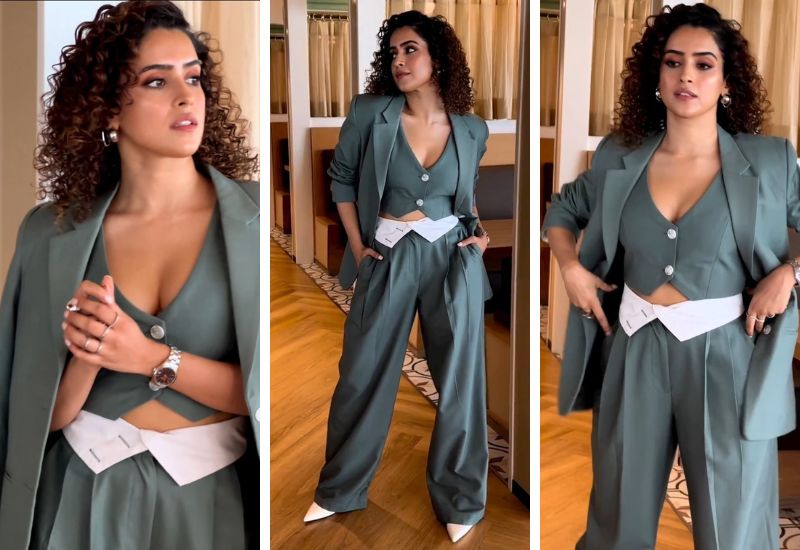 Sanya Malhotra for Kathal promotions (Photo credits: Instagram)