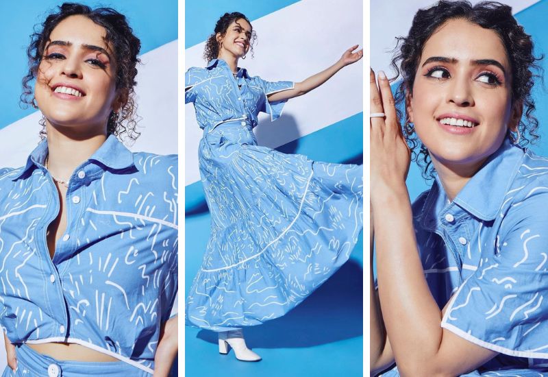 Sanya Malhotra for Kathal promotions (Photo credits: Instagram)