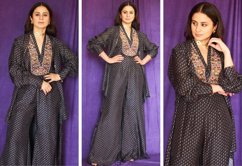 Rasika Dugal in Label Anushree for Mirzapur 3 promotions